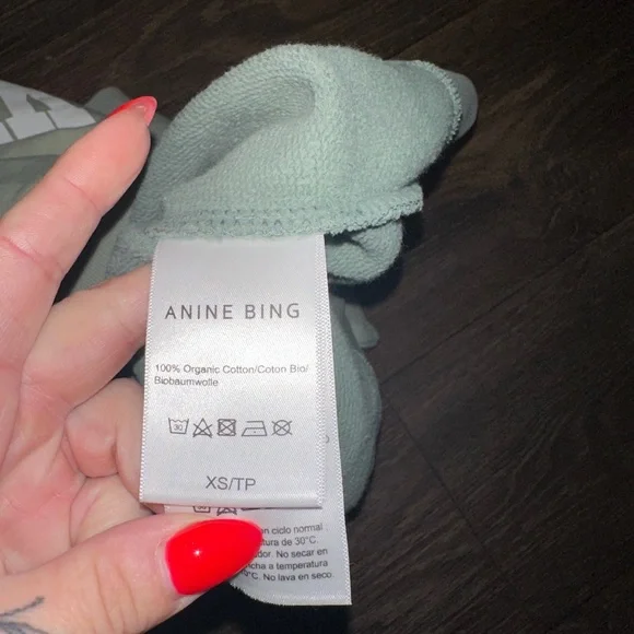 Anine Bing Green Crewneck Sweater New York Print - Picture 4 of 4